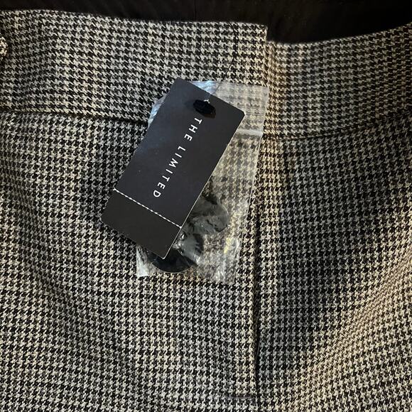 NWT The Limited Cassidy Fit Pants 8R Houndstooth Wide Leg Y2K Officecore Gaucho - Picture 9 of 10